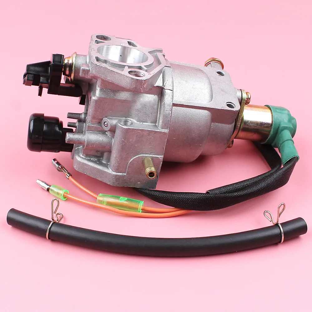 carburetor with solenoid fuel hose for honda gx390 13hp gx 390 lawn mower 4 stroke engine motor spare part free global shipping