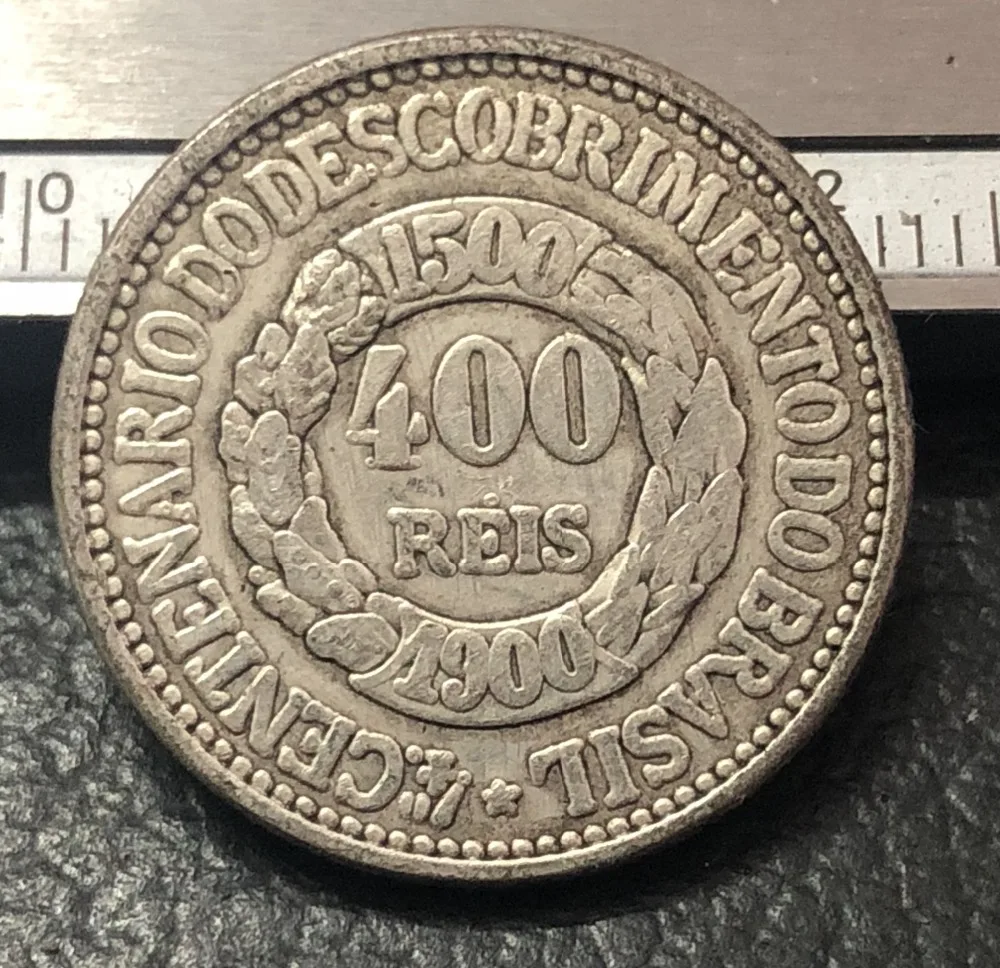 1900 Бразилия 400 Серебряная КОПИЯ монета | Дом и сад