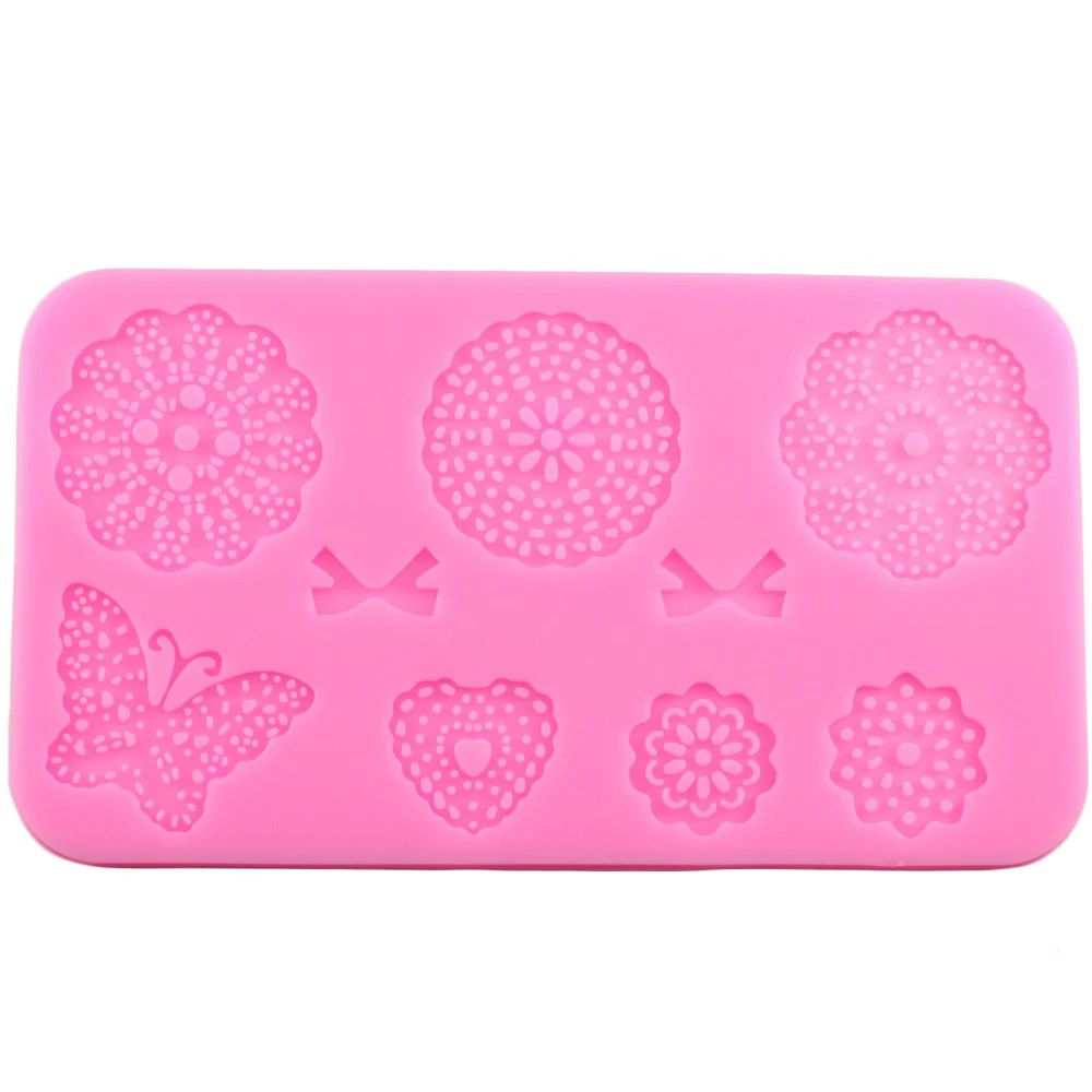 Luyou 1pcs Butterfly Flower Lace Silicone Fondant Moulds Cake Border Party Decorating Tools DIY Candy Chocolate Mold FM1559 - купить по