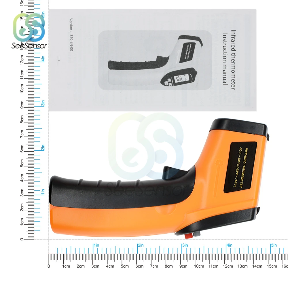 Портативный Бесконтактный лазерный инфракрасный измеритель температуры