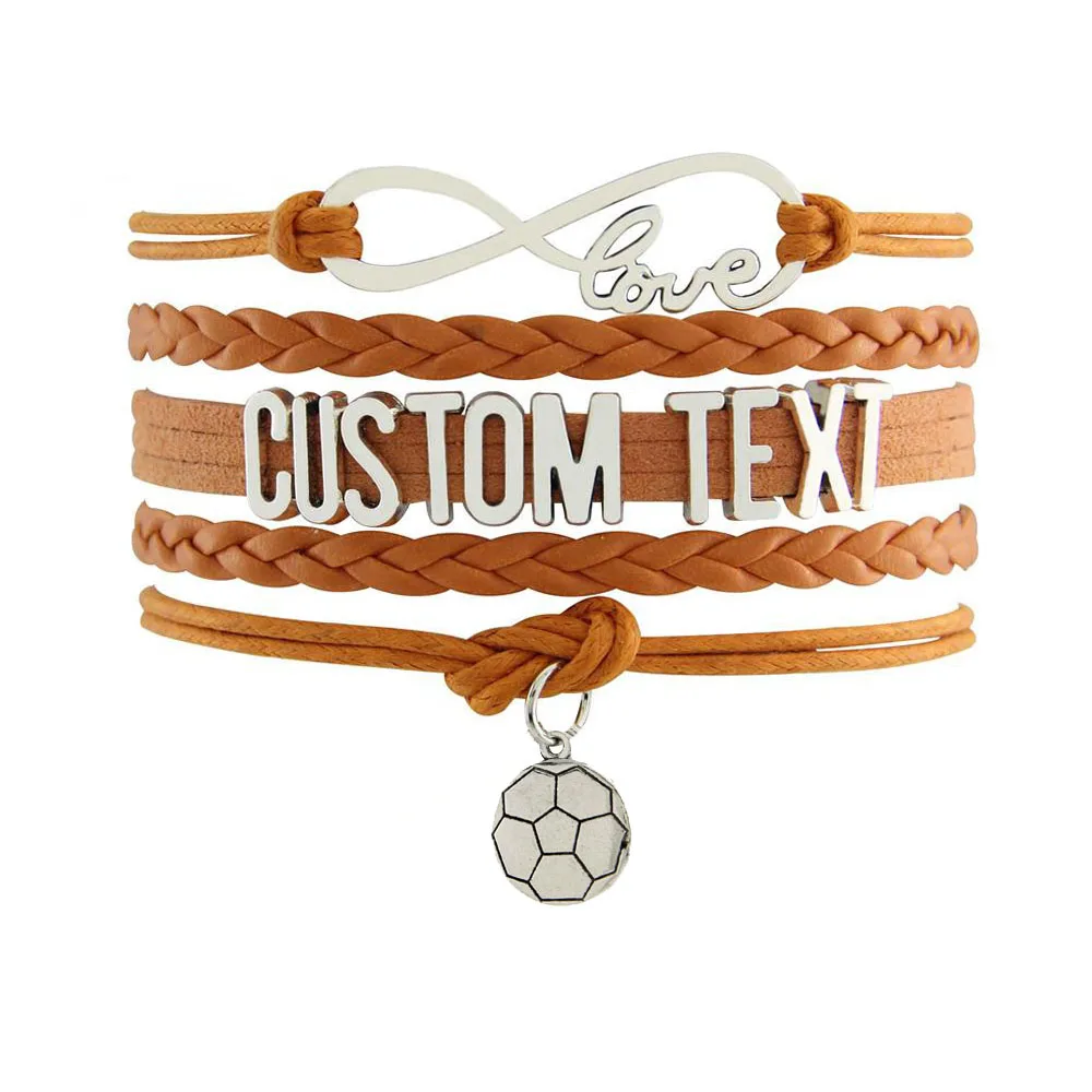 2019 Модный Ювелирный Браслет Кожаный шаровой кулон плетеный браслет Прямая