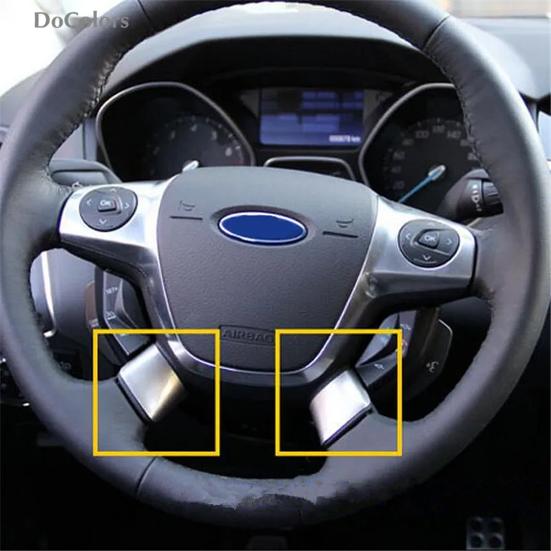DoColors украшение рулевого колеса из нержавеющей стали стикер чехол для Ford Kuga 13