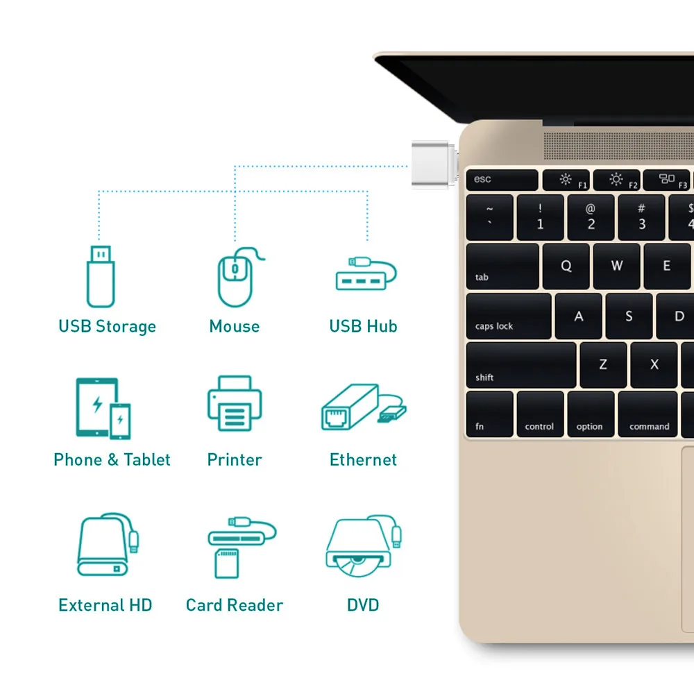 Высококачественный металлический адаптер-Переходник USB 2 0 OTG Type C USB-C для Samsung S9 |