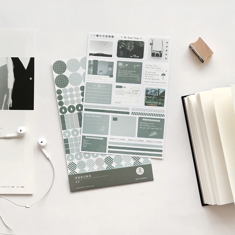 2 листа/упаковка наклейки коллажи для дневника|Канцелярские наклейки| |