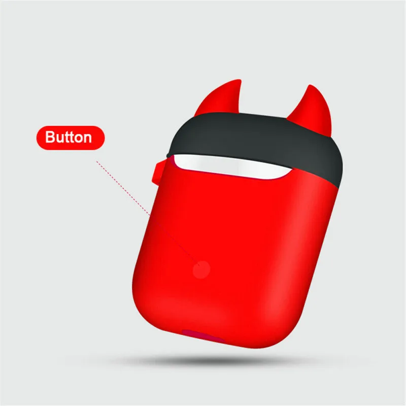 Мягкий Силиконовый противоударный защитный чехол Ox Horn с крючком для AirPods Boxes