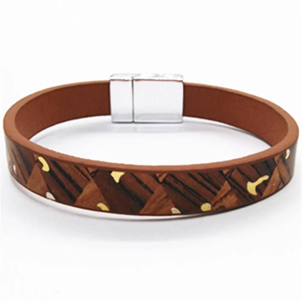 Retro Wristband Handmade Vintage Leather Men Bracelets Women Cuff Bangle male Party Jewelry Gift Black Brown | Украшения и