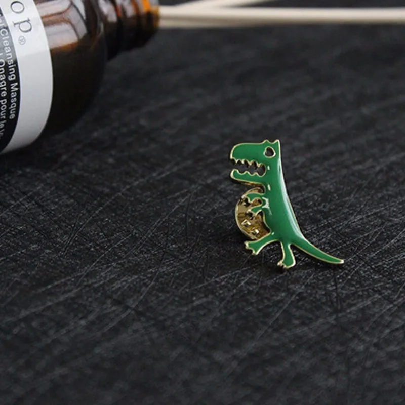 Febli Children's Brooch Green Dinosaur Shape Cartoon Lovely Contracted High Quality Sweater Decorations | Украшения и