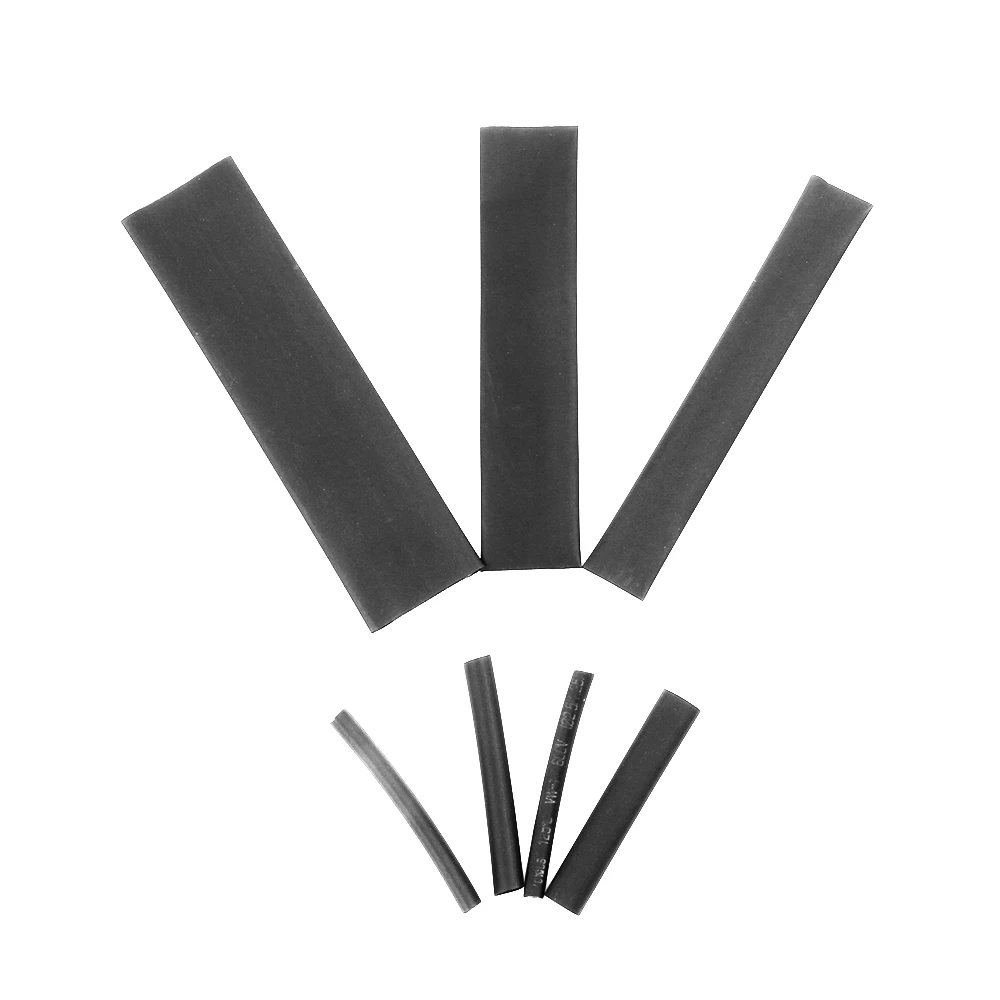 127 шт Новое прибытие черный клей всепогодный термоусадочный трубки Ассортимент