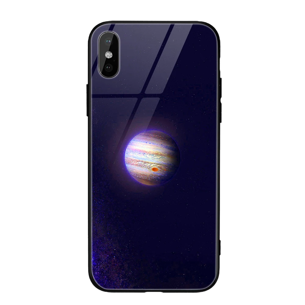 Style 8 Стеклянный чехол для телефона для iPhone 11 X XS Max XS Звездный Космический Чехол чехол для iPhone 8 7 6 6s Plus X противоударный чехол силиконовый чехол - Цвет: Style 8