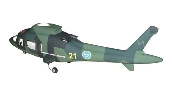 Предварительно окрашенный 450 Размер A109 A-109 Стекловолоконный корпус с системой ретракта Береговая защита для выравнивания T-REX 450 серии вертолетов