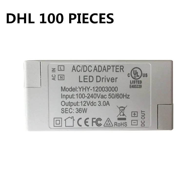 3 года гарантии DHL 100 шт. постоянное напряжение Импульсный источник питания 36 Вт