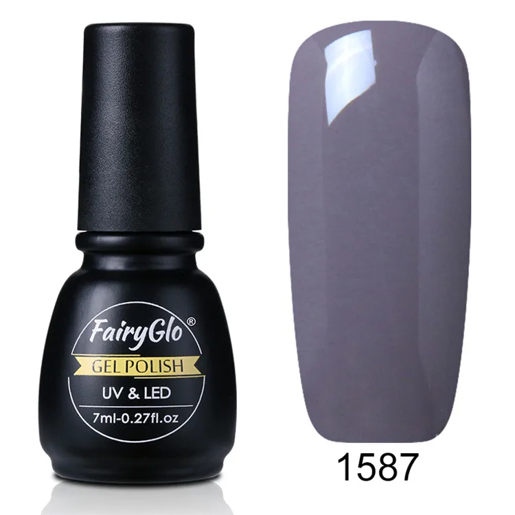 1587 FairyGl, 7 мл, чистый цвет, Гель-лак, УФ-гель для ногтей, впитывающая краска, Гель-лак, Полупостоянный Гибридный лак, лаковый лак, эмаль - Цвет: 1587