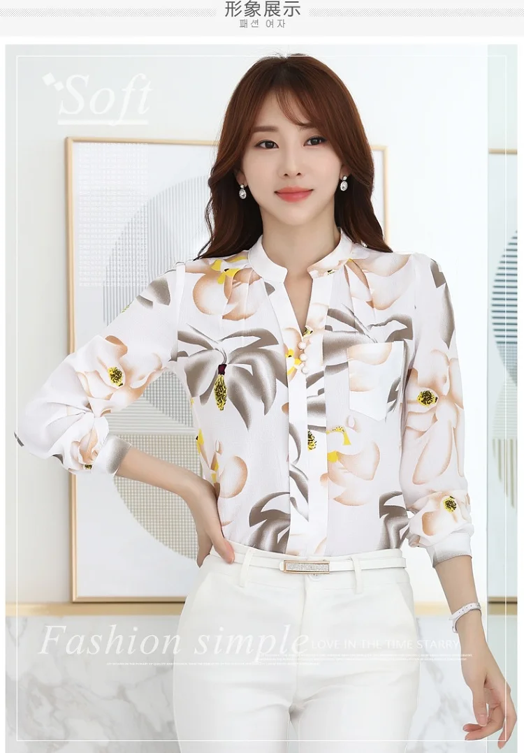 Новые женские шифоновые платья 2018 с длинным рукавом в Японии и Корее |