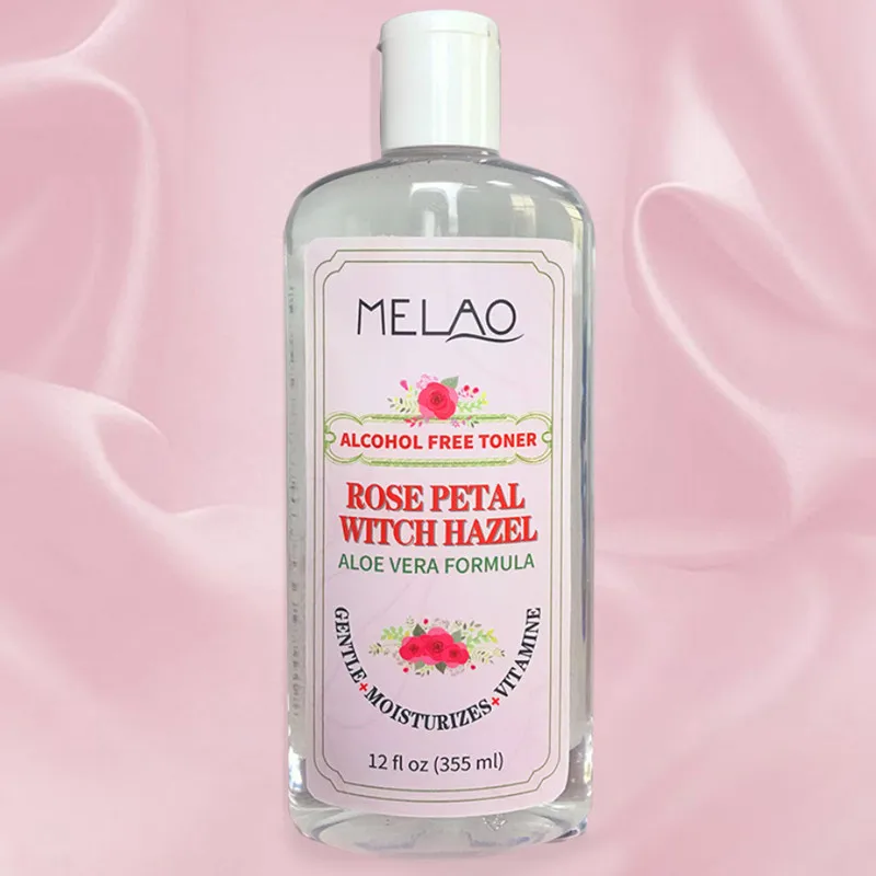 Тоник для лица MELAO Witch Hazel розовый без спирта с лепестками розы успокаивающий