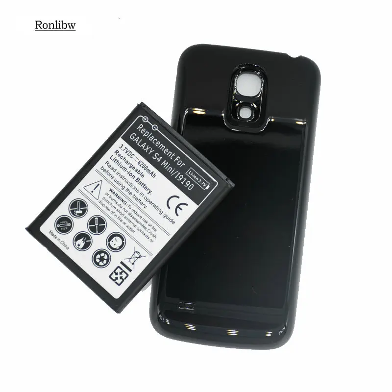 Ronlibw 6200mAh B500BE B500AE Расширенный аккумулятор + 2 цвета замена крышки для Samsung Galaxy S4 mini