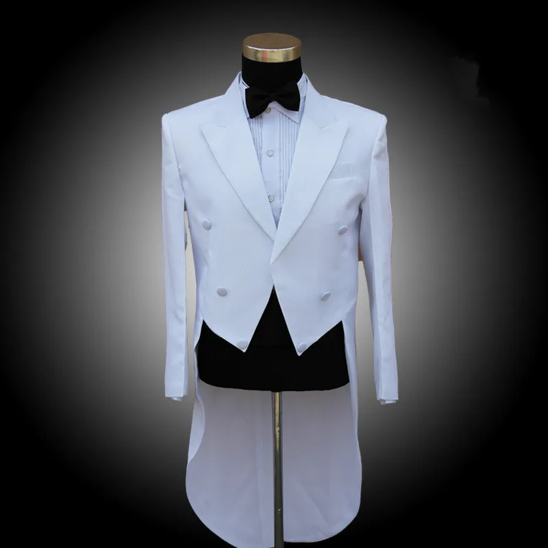 Мужской костюм для свадьбы черный или белый смокинг певицы|formal tuxedos|white black suitmen
