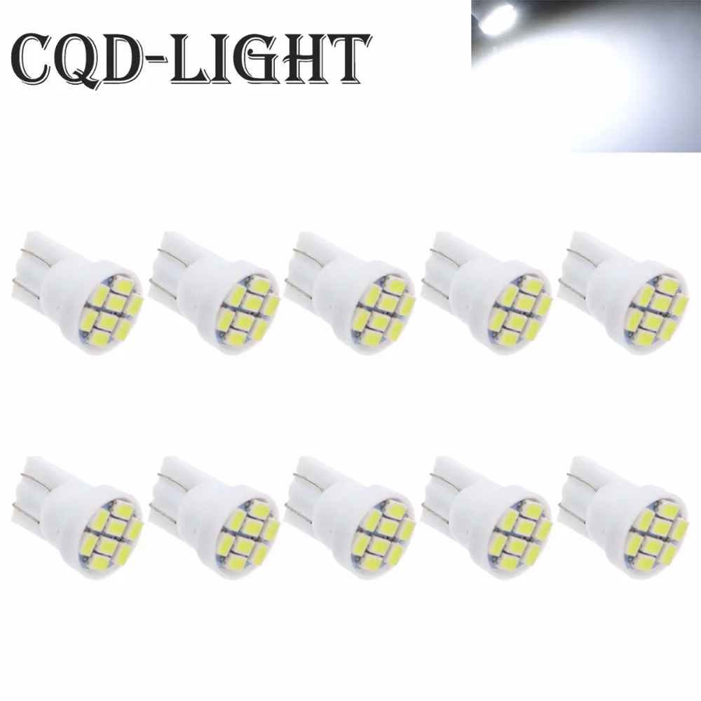 CQD светильник 10 шт. белый 1206/3020 smd T10 8 8smd 8led led 194 168 192 W5W супер яркий авто