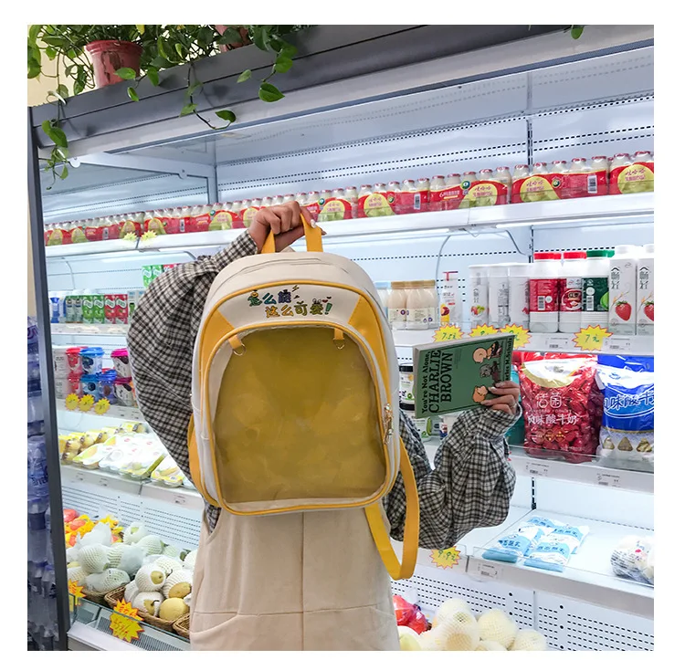 Прозрачные женские рюкзаки с милыми буквами Ita Bookbags, женские школьные сумки для девочек-подростков, модные летние рюкзаки, хит
