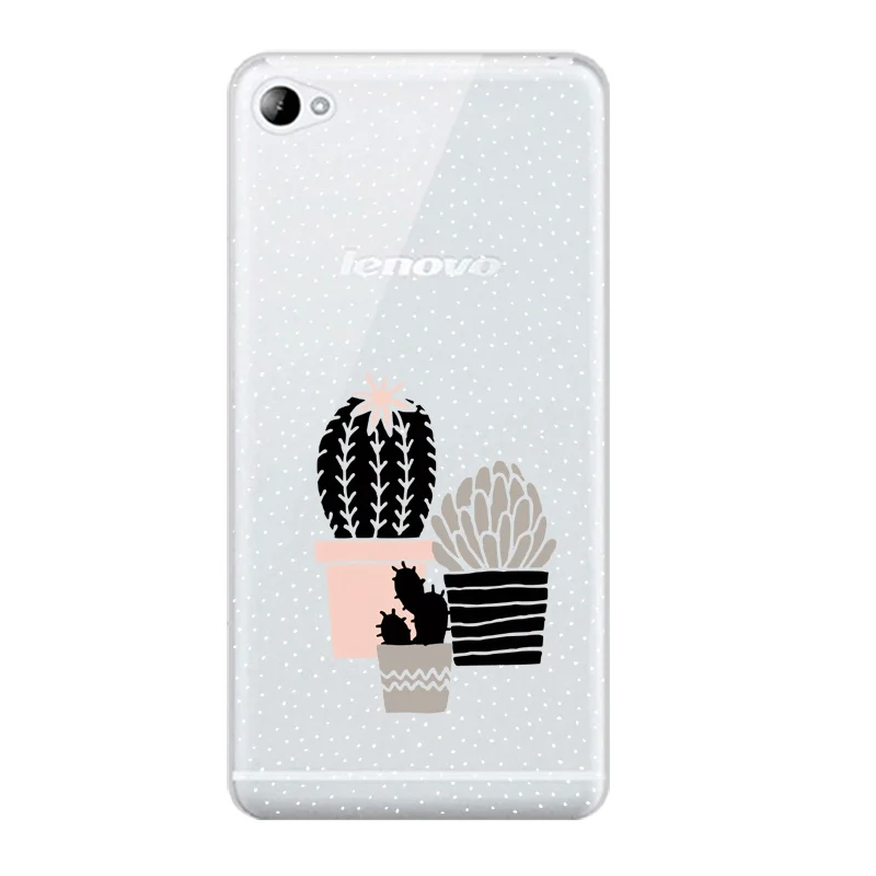 Мягкий прозрачный чехол для телефона из ТПУ с изображением кактуса Lenovo S60 S90 A2010