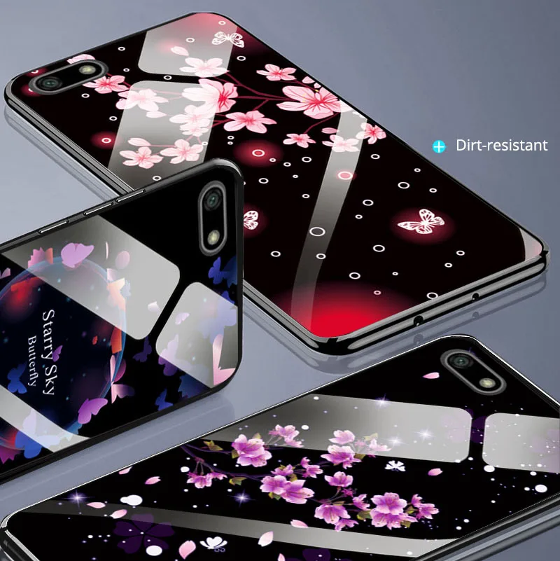 Красивая сумка для телефона с цветами Huawei Y5 2018 чехол Y5Prime мягкий край закаленное