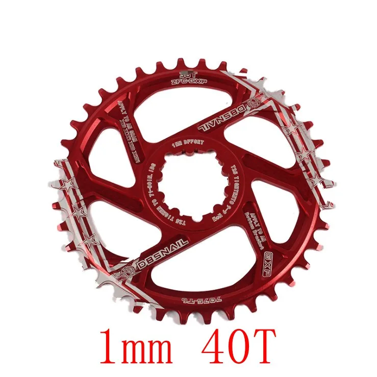 1mm 40T red Улитка цепное кольцо для GXP 6 мм 1 мм смещение круглый Орел 30 32 34 Т 36 38 40X9X0 XX1 XO1 MTB велосипед цепное колесо велосипед зубная пластина - Цвет: 1mm 40T red