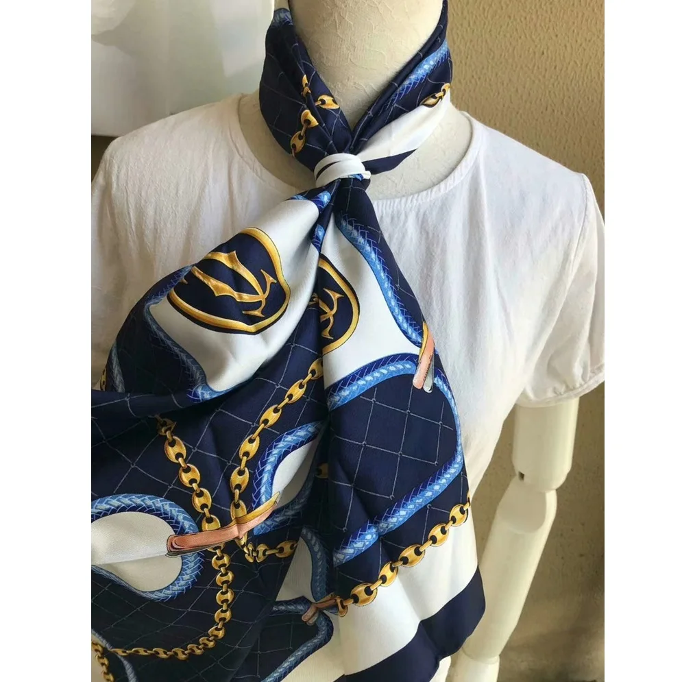 Женский шелковый шарф большой квадратный платок 35 дюймов 100%|square silk scarves|pure scarfsilk