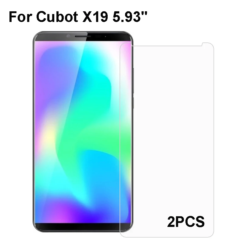 

2PCS Cubot X19 Tempered Glass 9H High Quality Protective Film Explosion-proof Screen Protector For Cubot X19