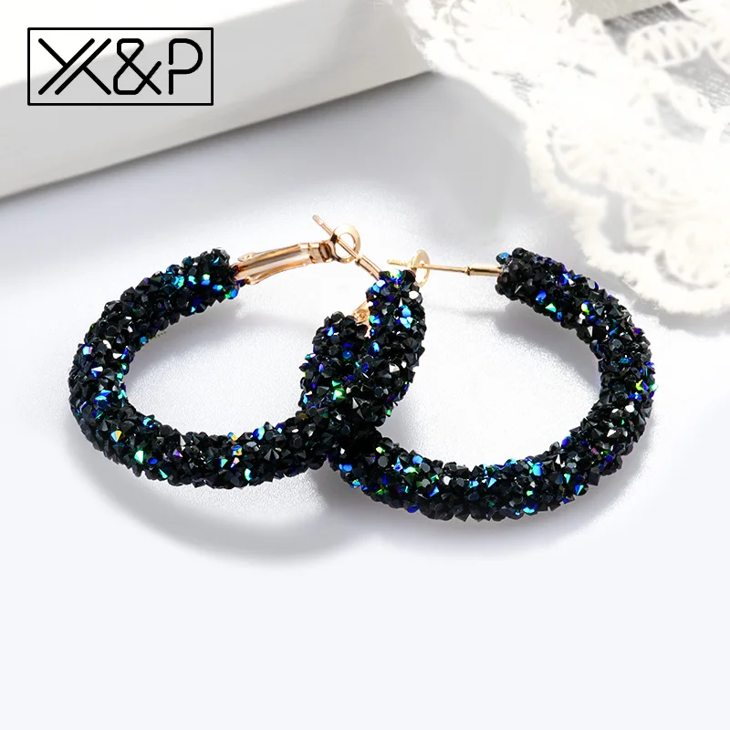 X& P серьги-гвоздики из нержавеющей стали розового золота и серебра для женщин, модные ювелирные изделия, милые круглые маленькие хрустальные римские серьги с цифрами