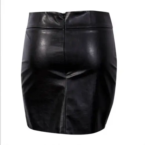 Женский черный Высокие ботинки из PU-кожи талия короткие юбки | Женская одежда