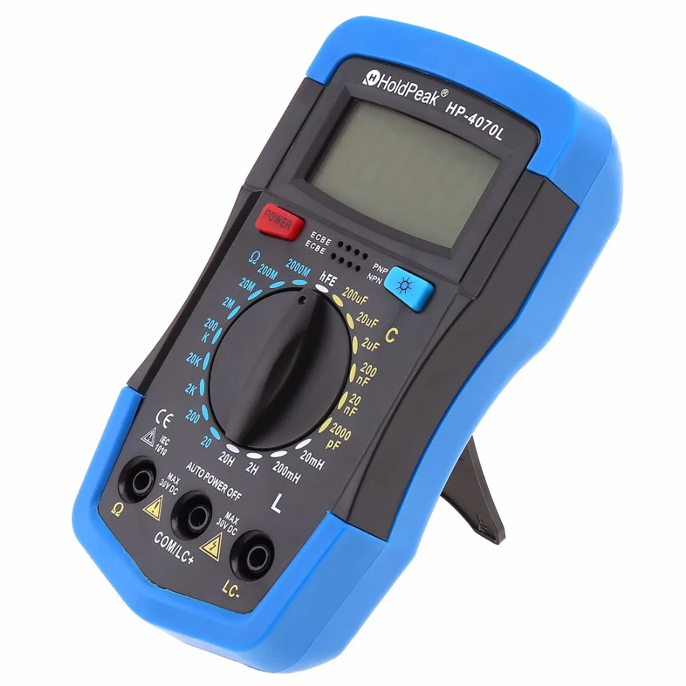 HoldPeak Hp-4070L Цифровой мультиметр HFE Тест емкость измерение сопротивления индуктивности с подсветкой индуктивности LCR. Измеритель влажности