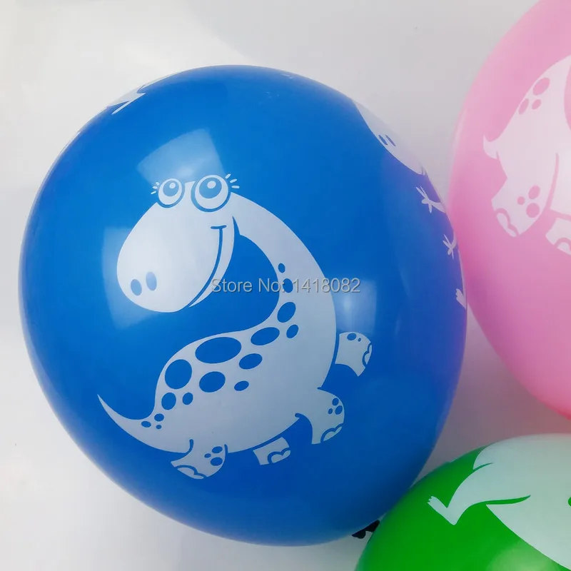 Воздушные шары в виде динозавра латексные голубого розового красного цветов