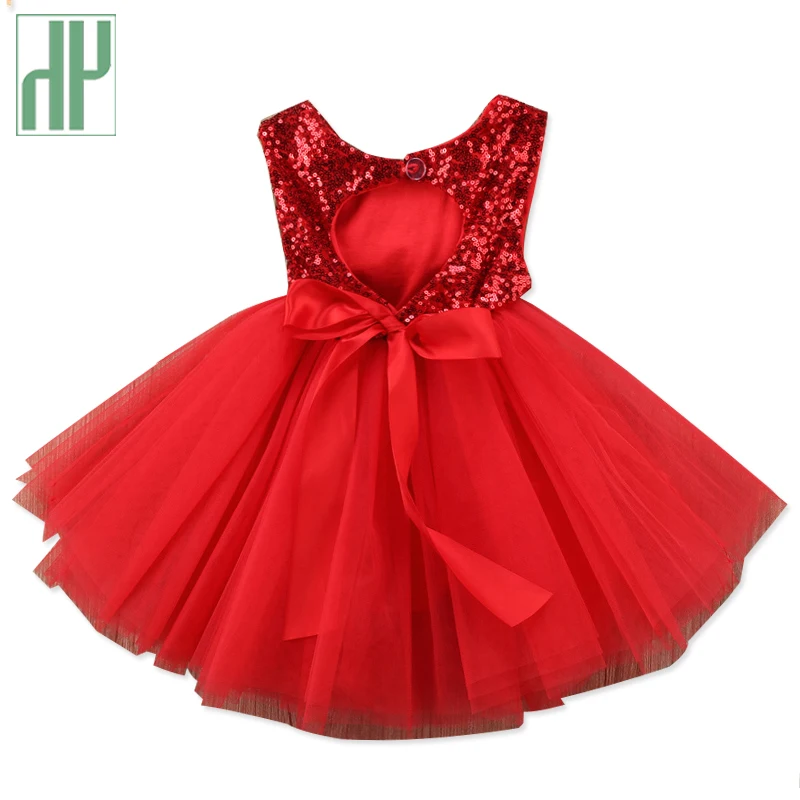 Children Girl summer dress red black sequin kids dresses for girls toddler girl princess party wedding Formal Clothes | Детская одежда