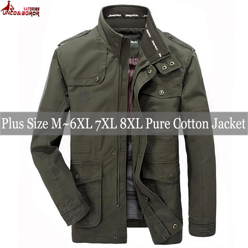 Куртки размера плюс 6XL 7XL 8XL из хлопка, мужские военные карго куртки, тактические боевые деловые мужские пальто, куртки пилота для мужчин