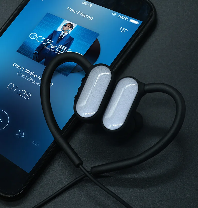 Bluetooth-наушники FDBRO Спортивная беспроводная гарнитура с микрофоном