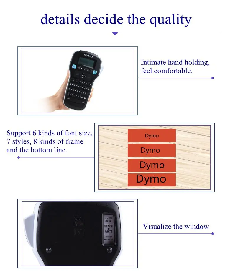 Для DYMO LM160 промышленный Печатный LM-160 этикеток Английский Ручной портативный принтер для этикеток LM 160 наклейки принтер этикеток