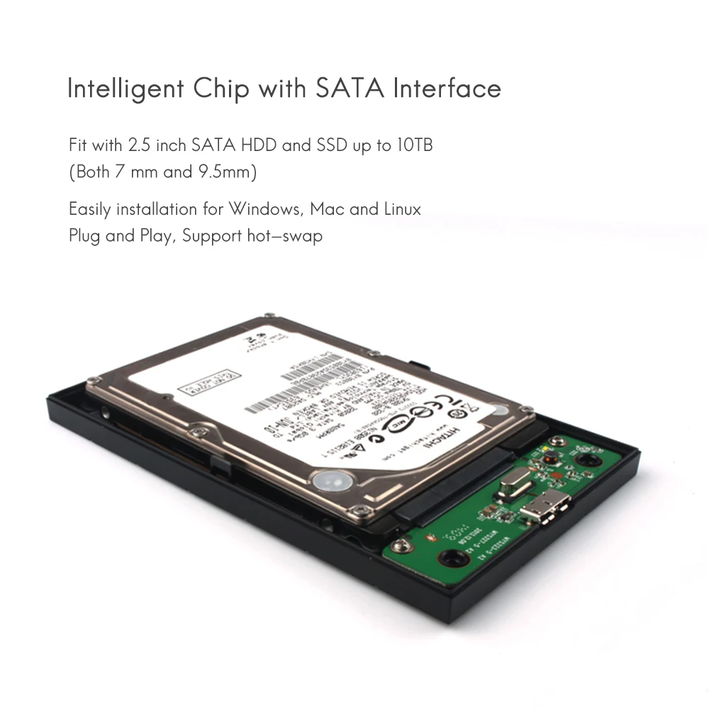 Чехол SSK для жесткого диска 2 5 дюйма SATA на USB3.0 адаптер SSD 1 ТБ Модель C внешнее