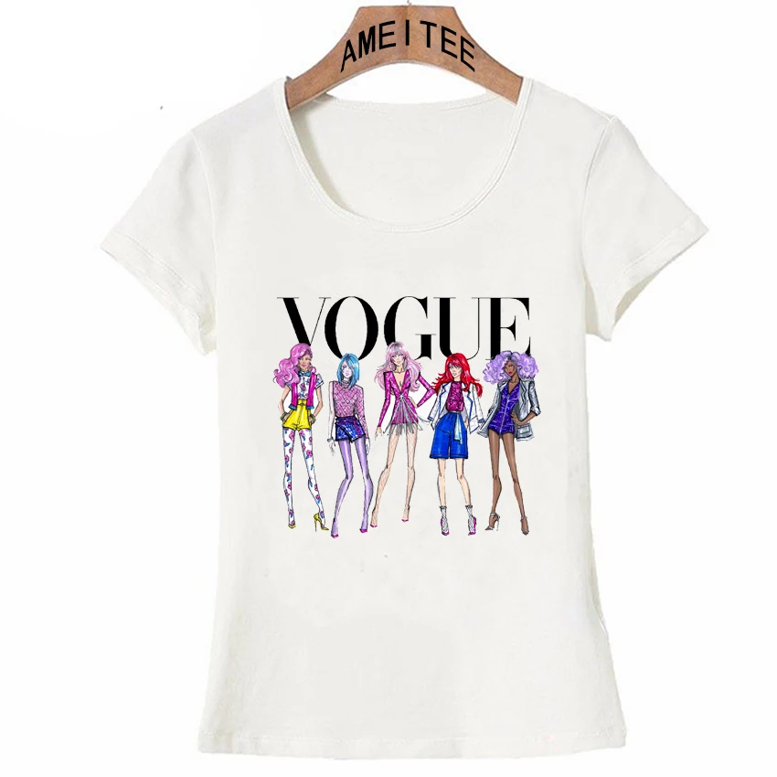 Крутой для хипстеров Vogue Spice футболка для девочек Летняя модная женская футболка Веселая Повседневная Девичья Футболка женские милые футболки