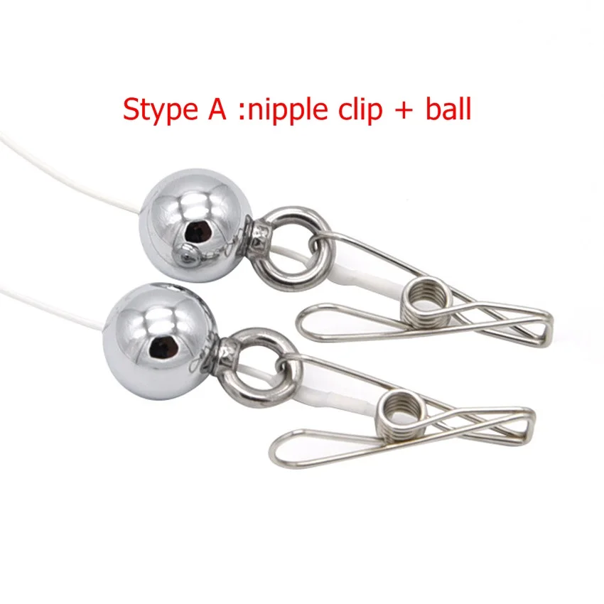 Zerosky Электрический шок зажимы для сосков женщин металлический шаровой кабель