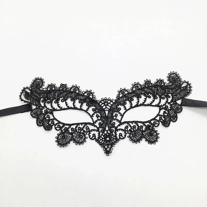 Black Unshaped 1 шт черные сексуальные вечерние кружевные маски для женщин, половина лица, карнавал, фестиваль, бал, Хэллоуин, маскарадные маски, вечерние и праздничные принадлежности - Цвет: Black Unshaped