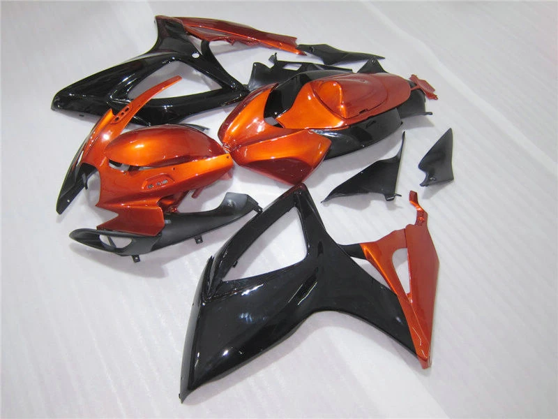 Injection molded free 7 gifts fairing kit for Suzuki GSXR600 06 07 burnt orange black fairings GSXR750 2006 2007 OT26 | Автомобили и