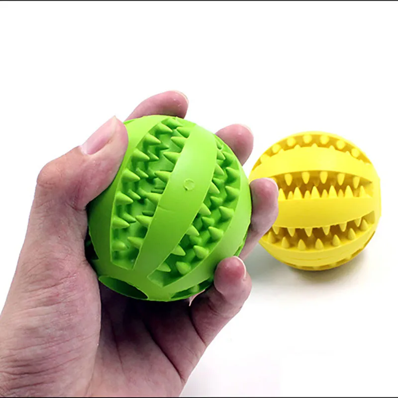 5/7 cm ElasticityTeeth Ball Dog Chew Toys Pet Cat Puppy Tooth Cleaning Balls For Dogs Toy Interactive Rubber | Дом и сад