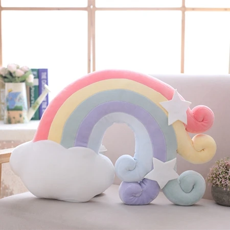 Cushion15 Плюшевая мягкая задняя подушка мультяшная облачная Луна Звезда холм форма пледы подушка милый диван подушка для детей подарки на день рождения - Цвет: Cushion15