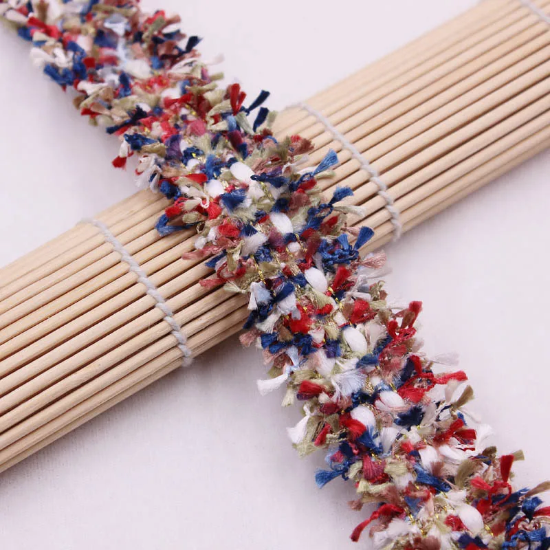 10 ярдов ширина 3 см DIY тканые кисточкой Красочные кружевная бейка костюмы пришить