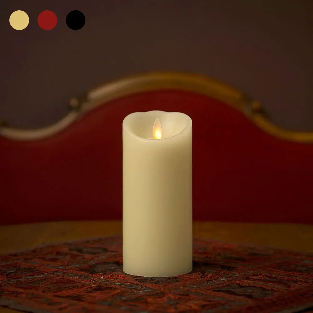 Ksperway LED Moving Wick Led беспламенная натуральная восковая свеча с таймером и пультом