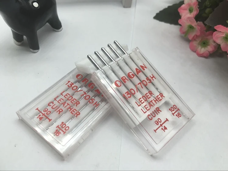Иглы для швейной машинки орган 130/705 ч бытовая кожа разных размеров подходят кожи