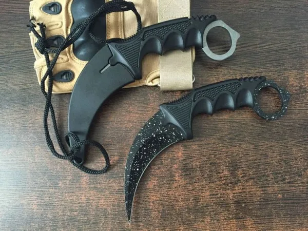 2 варианта! Karambit CS нож для шеи выживания 440 Лезвие ABS ручка маленький охотничий