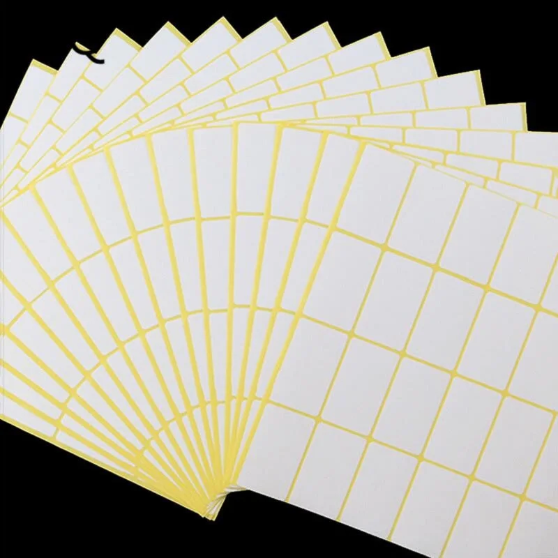 15 листов пустой белый квадратный код наклейки маленькая ценник самоклеящийся