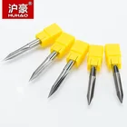 Сверла для гравировки HUHAO, 5 шт.лот, 6 мм, с 2 канавками, прямые, глубокие, для резьбы по дереву с ЧПУ, V-образные сверла для станков, Концевая фреза