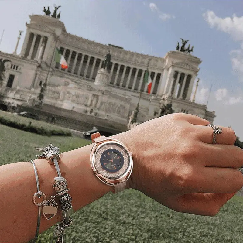 

Лидер продаж, модные женские часы, креативные Роскошные Кварцевые наручные часы с кристаллами