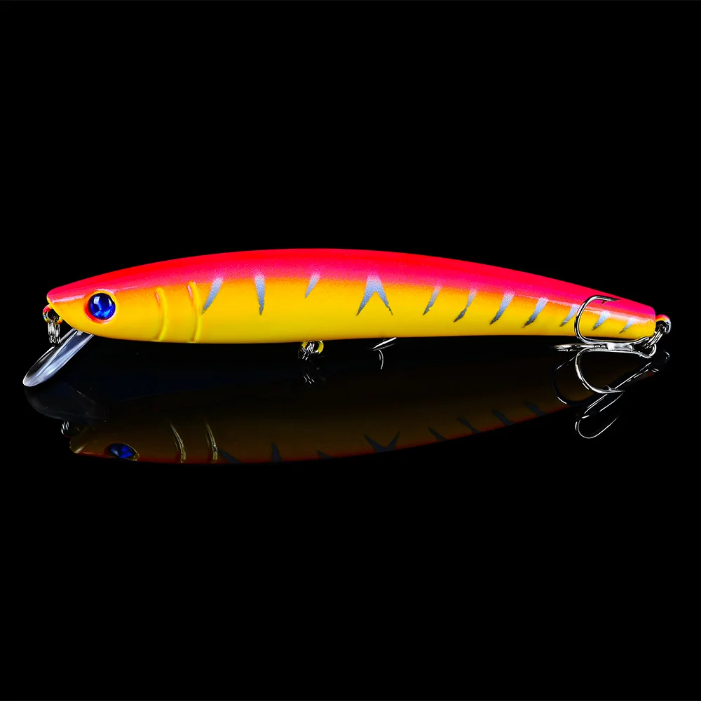 Sunlure 10 шт. Topwater Minnow рыболовная приманка пластиковая жесткая воблеры 11 5 см г